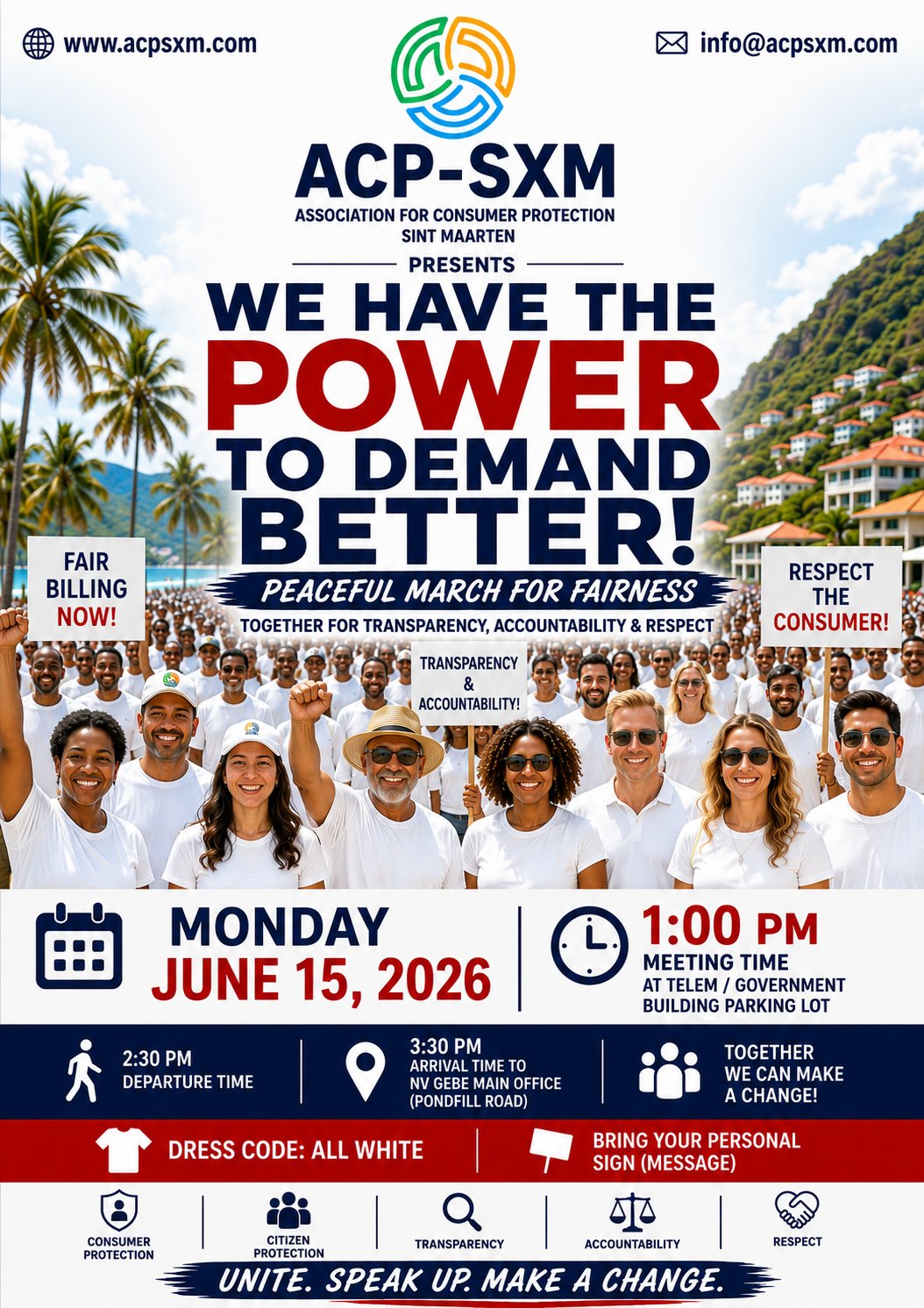 Peaceful March for Fairness Flyer